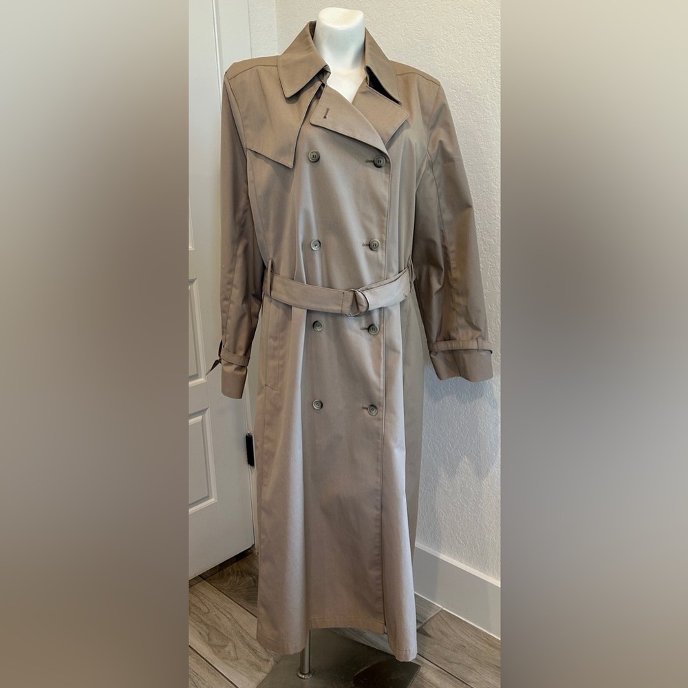 Vintage London Fog Taupe Double-Breasted Trench Coat